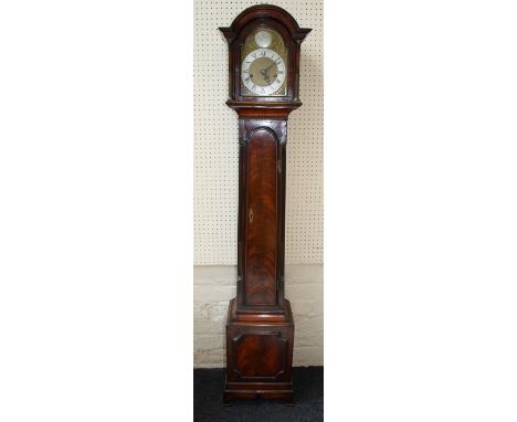 An usually small 18th century Scottish mahogany longcase by James Gordon of Beith. The movement fitted a silver chapter ring 