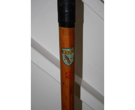 A pair of vintage E Ayling Rowing Club oars with white painted blades (Durham university Rowing Club?), approx 364cm long