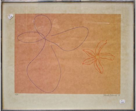 Derrick Greaves (British b. 1927)  Untitled lithograph in three colours of floral forms. Pencil signed and numbered 18 / 25. 