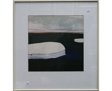 Andre Bergeron (Swiss b. 1937) Bord d'eau, Lithograph. Signed, titled and numbered 34/50. 38 x 37cm  Formally the property of