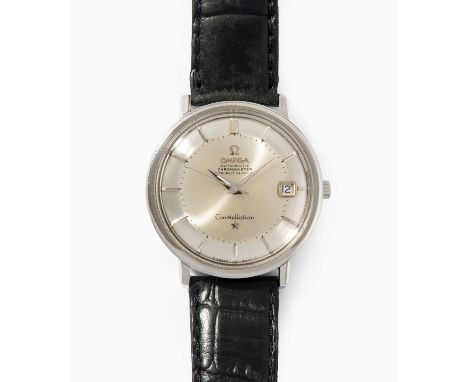 Omega "Constellation", um 1963Edelstahl Gehäuse Nr. 168.004, 36 mm. Omega Chronometer Automatik  Cal. 561, Werk Nr. 20061769.