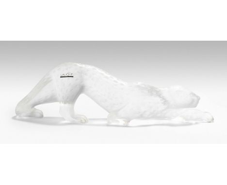 Lalique, Panther "Zeila"Entwurf von Marie-Claude Lalique, um 1990. Ritzsignatur: "Lalique (R im Kreis) France". Farbloses Gla