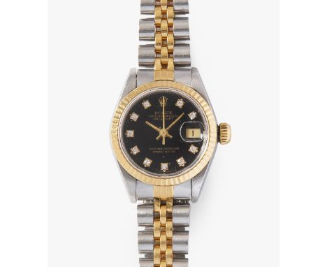 Rolex Oyster "Datejust", um 1992Ref. 69173. Edelstahl-Gold Gehäuse Nr. N382365, 26 mm. Chronometer Automatik Cal. 2135. Schwa