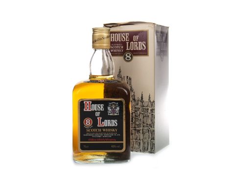 HOUSE OF LORDS 8 YEARS OLD Blended Scotch Whisky 75cl, 40% volume, in carton.