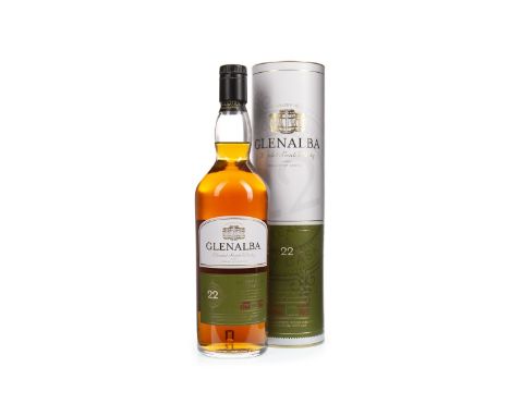 GLENALBA 22 YEARS OLD SHERRY FINISH Single Malt Scotch Whisky 70cl, 40% volume, in tube.