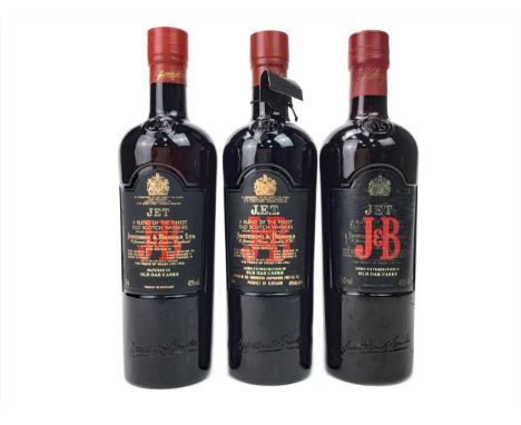 J&amp;B JET (3) Blended Scotch Whisky 75cl, 43% volume. Three bottles.