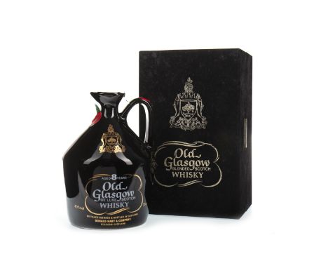 OLD GLASGOW AGED 8 YEARS Blended Scotch Whisky 75cl, 40% volume, ceramic flagon in box, with spare stopper.