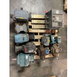 Pallet of motors and a circuit breaker
