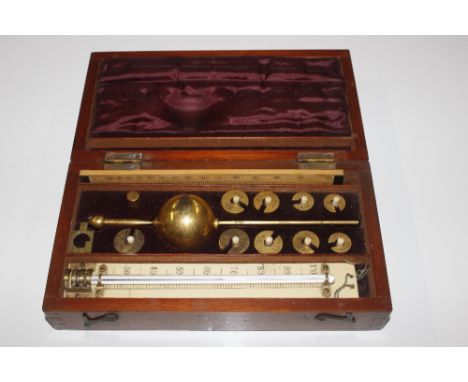A Sikes hydrometer in fitted case