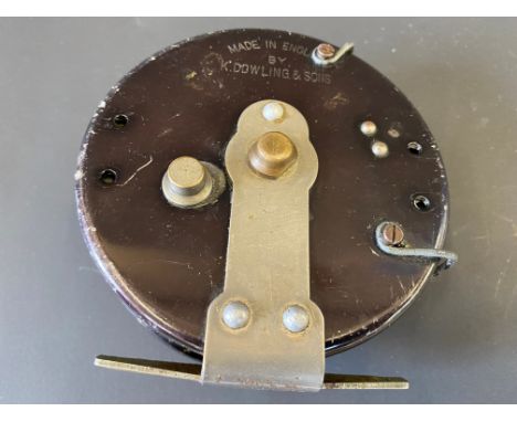 A K. Dowling &amp; Sons 3 7/8" centre pin fishing reel.