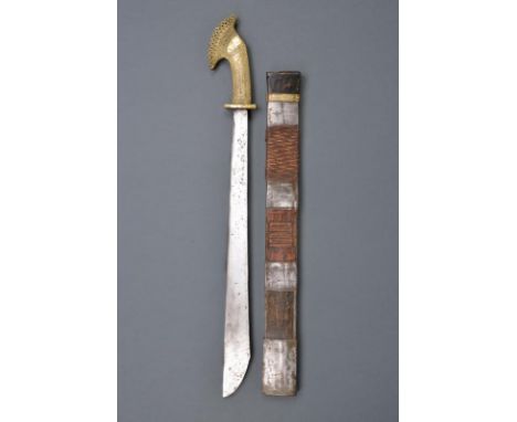 dating: End of 19th beginning of 20th Century provenance: The Philippines, Wide, straight, single-edged blade, enlarged towar