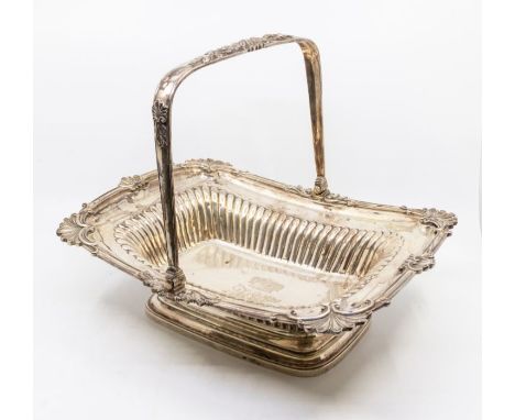 ***** PLEASE NOTE REVISED DESCRIPTION********** this item is SILVER and not silver plate A George III  large shaped oblong br