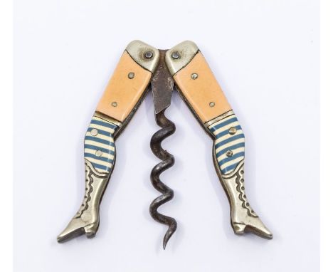 Helixophilia -&nbsp;A Victorian Naughty Nineties corkscrew, blue and white half-length celluloid stockings, flesh coloured th