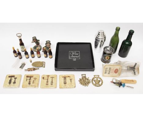 A collection of Breweriana to include: Guinness miniatures and other paraphenalia to include: horse brasses, old beer bottles