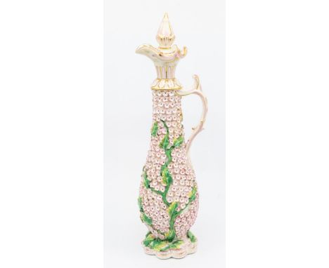 *** please note this vase is by A R Daniel and not Coalport as previously stated *****A 19th Century porcelain baluster ewer 