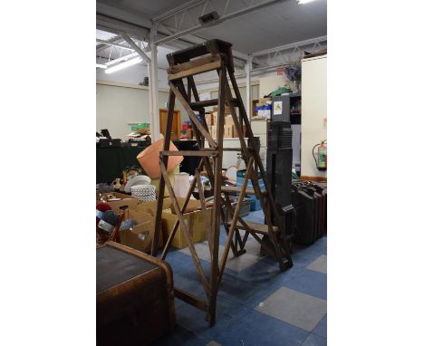 A Vintage 'Twyford' Wooden Four Step Step Ladder 