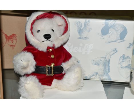 A BOXED LIMITED EDITION STEIFF TEDDY BEAR SANTA CLAUS 2008, with white alpaca wool and cotton 'fur', gold coloured ear button