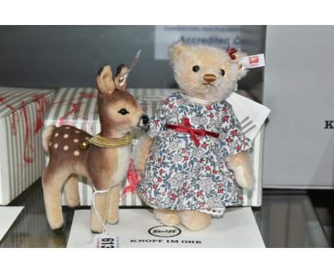 A BOXED STEIFF LIMITED EDITION FAIRY TALE WORLD LITTLE BROTHER AND SISTER, comprising 007132 'Little Brother (Deer)' brown co