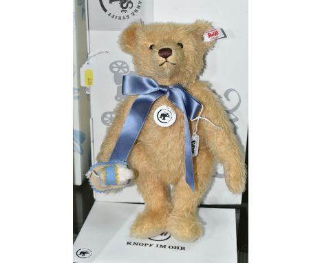 A BOXED STEIFF LIMITED EDITION 140 YEARS 'TEDDY BEAR WITH LITTLE FELT ELEPHANT', no. 006166, limited edition no.1129/1880, be