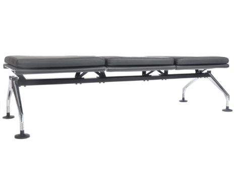 After Charles &amp; Ray Eames - Eames Bench - A contemporary 3 seater couch / bench. The bench having a padded and cushioned 