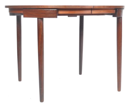 Frem Rojle - Hans Olsen - Roundette Pattern - A Danish 1960's retro vintage teak wood dining table comprising of an extending