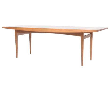 Gordon Russell Of Broadway - A retro vintage 1960's teak wood coffee table. The table having a rectangular top with bevelled 