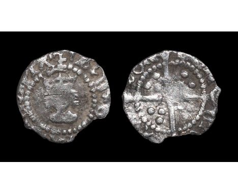 1532-1542 AD. Second coinage. Obv: facing bust with H D G ROSA SIE SPIA legend and 'arrow' mintmark. Rev: long cross and pell