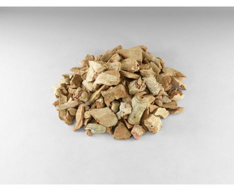 3rd-1st century BC. A quantity of ceramic figurine and other fragments, some with pigment.  2.4 kg total, 1- 9.5cm (1/2 - 3 3