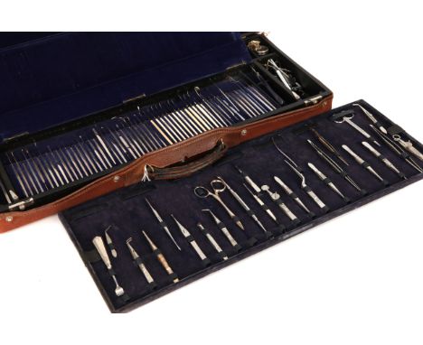An Extensive Set of Ophthalmic Surgical Instruments by Weiss, including additional instruments by other London makers, in lar