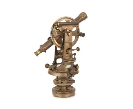 Transit Theodolite C.1900, English, signed on the silvered compass face 'T. B. WINTER &amp; SON, NEWCASTLE-UPON-TYNE', all br