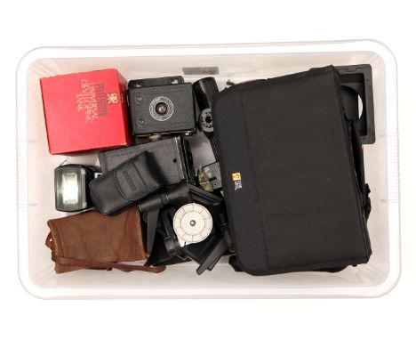 A Selection of Various Accessories, including Manfrotto 114 head, Metz 45CL-4 and more (a lot)