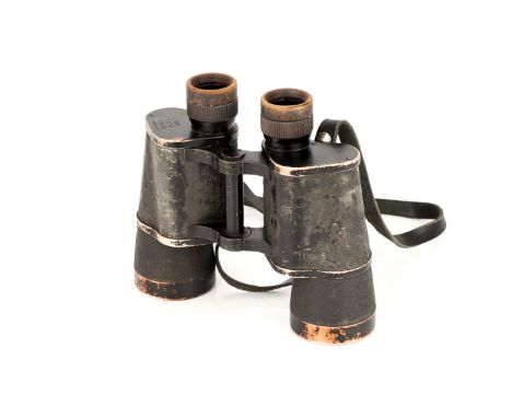 A Pair of Carl Zeiss Dienstglas blc+ 10x50 Binoculars, 8424, body, F, optics, G, some light haze and marks