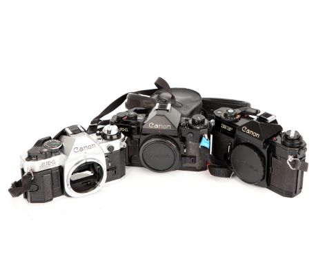 Three Canon Manual Focus Bodies, including A-1, AE-1 Program and EF (3)