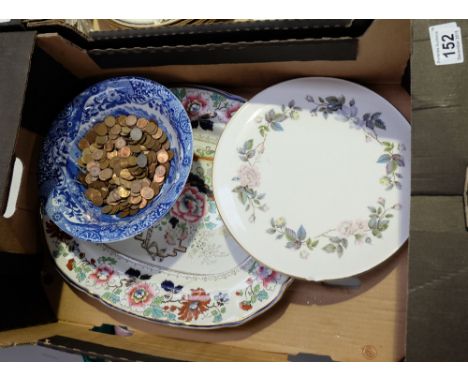 A collection of Paragon and Royal Grafton to include R Ware June Garland cake stand, large Ironstone meat plate and Copeland 