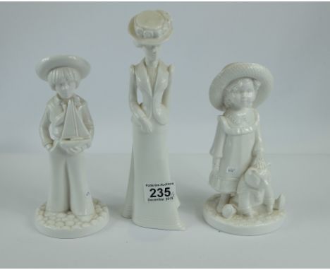 Spode figures Elizabeth, Edward and Francesca all by Pauline Shone (3)