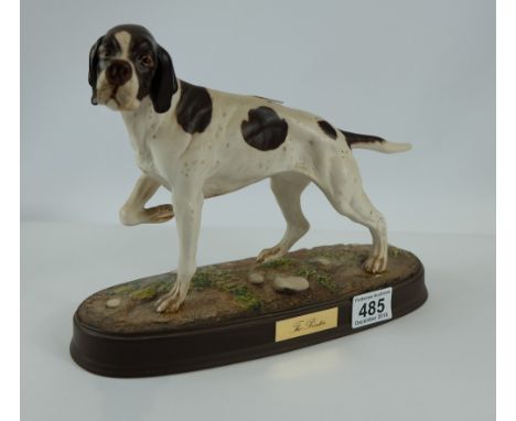 Beswick Pointer on ceramic plinth 3011 (Royal Doulton and Beswick backstamp)