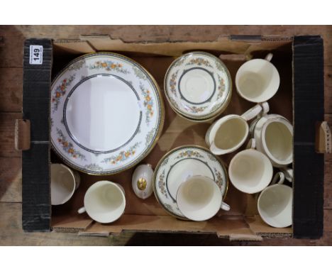 A collection of pottery to include Minton Asquith and Stanwood part dinner set including plates, cups and saucers, side plate