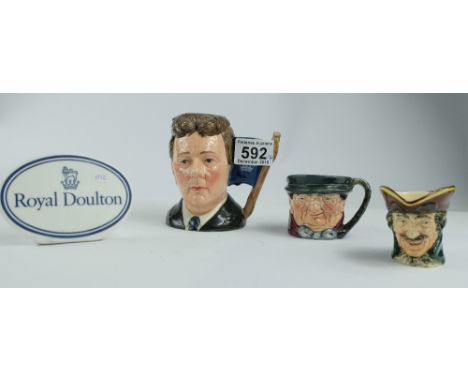 A collection of items to include small Royal Doulton character jugs Michael Doulton,Tony Weller and Dick Turpin, and a Royal 