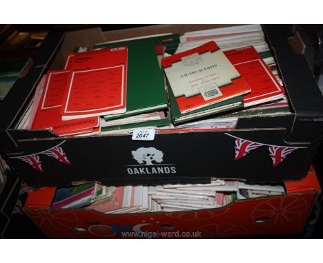 Two boxes of ordnance survey maps.