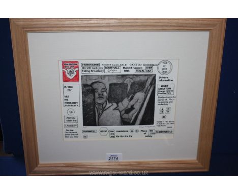 Beryl Tilley 2010 Lithograph of signs and words, pencil signed and dated