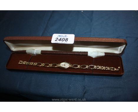 A ladies Rotary Wristwatch with mother of pearl face.