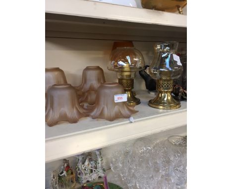 LIGHT SHADES AND OIL LAMPS, 23CM     G4