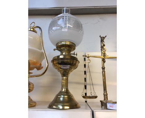BRASS OIL LAMP, H56CM      G5