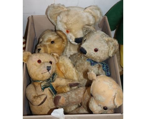 Five vintage bears including two Chad valley