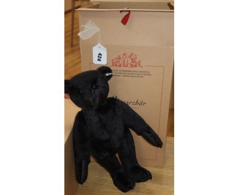 A Steiff UK black bear 1500 pieces, boxed with certificate