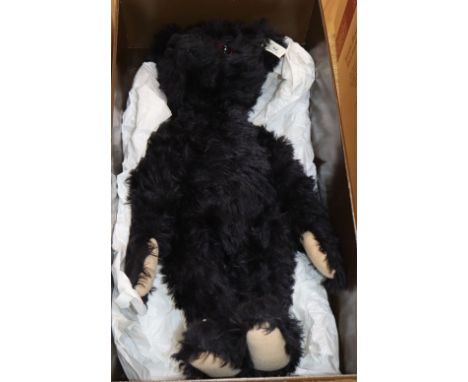 A Steiff British Collectors black bear, boxed with certificate