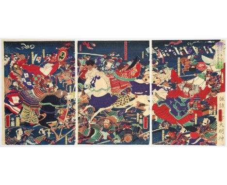 Artist: Yoshitora Utagawa (c.1830s-1880s) Title: Takeda and Uesugi, The Great Battle of Kawamakajima Publisher: Maruya Tetsuj