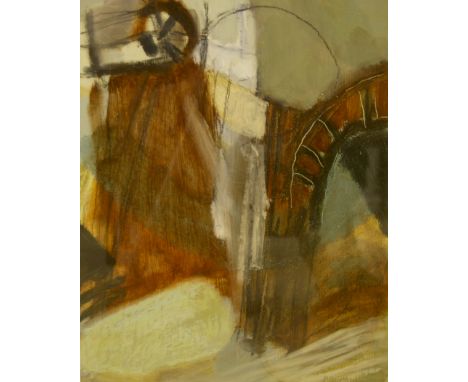 By Patricia Crowther (20th century) - 'Levente Engine', signed, signed, titled and dated 1995 verso, oil on board, 13.5" x 10