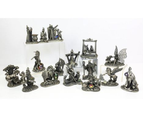 Collection of pewter fantasy Tudor Mint Myth and Magic figures