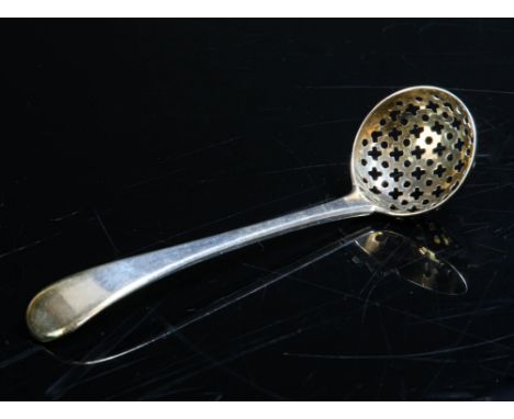 Georgian silver sifter ladle spoon by Eley Fearn and Chawner, London 1814.